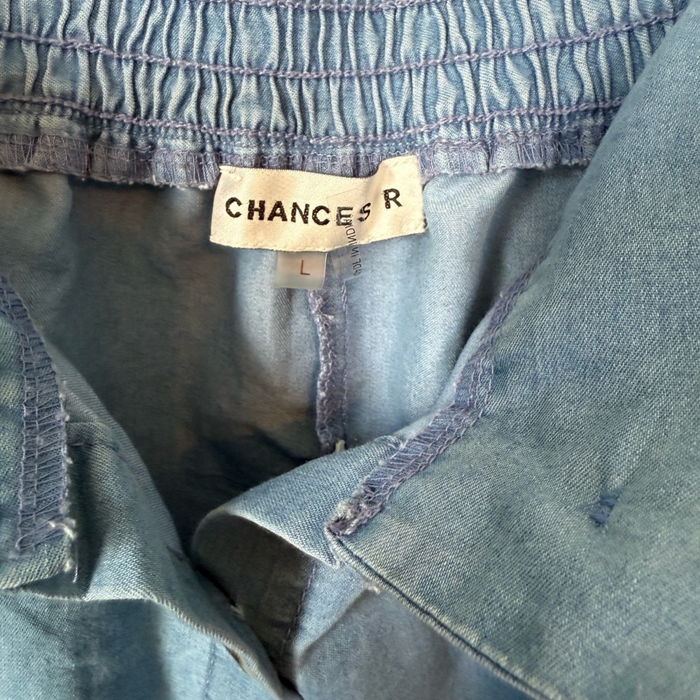 Chances R Light Blue Denim Skirt
